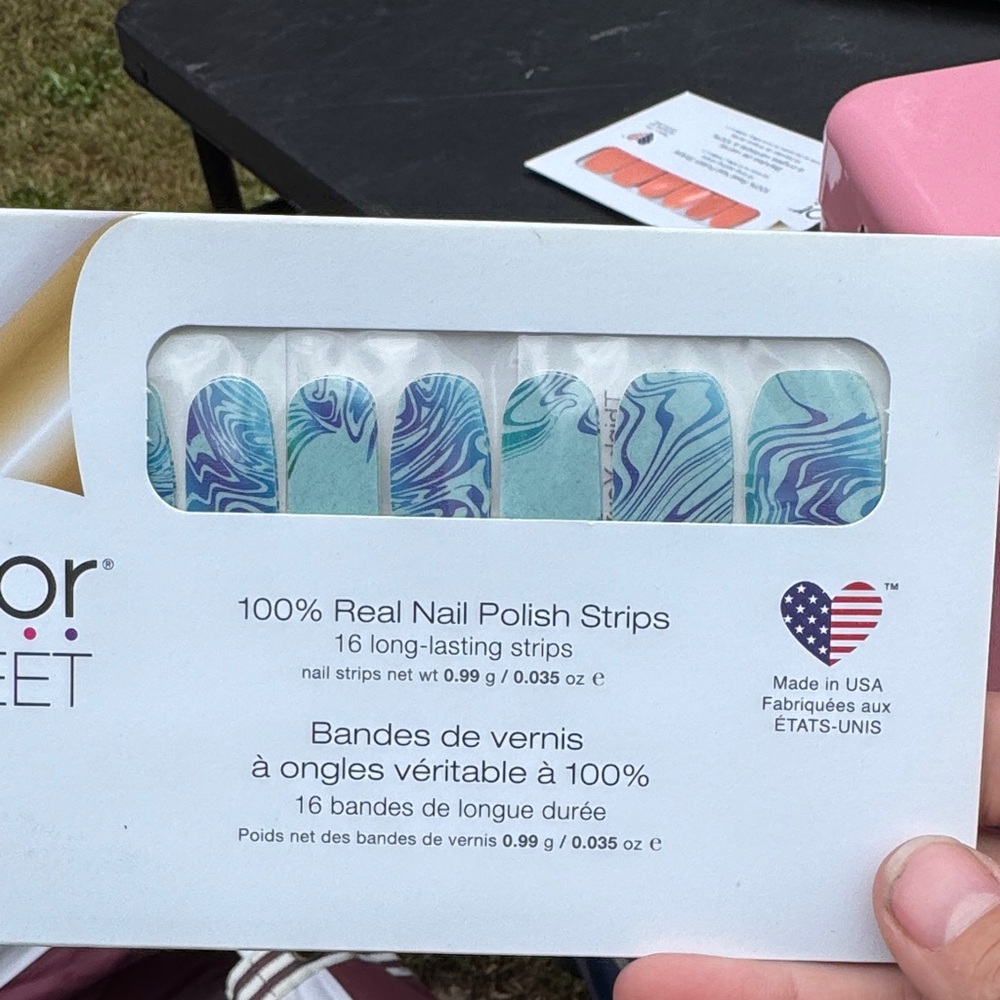 Color Street Nail Strips - Teal and Purple Marble think you’re slick